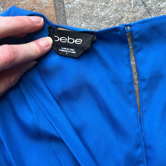 Woman’s Beautiful Bebe royal blue Romper - Picture 7 of 9